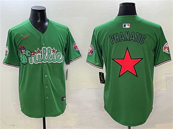 Mens Philadelphia Phillies Phanatic Green Limited Stitched Jerseys